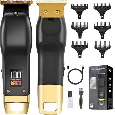 Beard Trimmer for Men, Cordless Hair Clippers for Men with 6 Guards